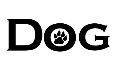 Köpek pençeleri ile metin.