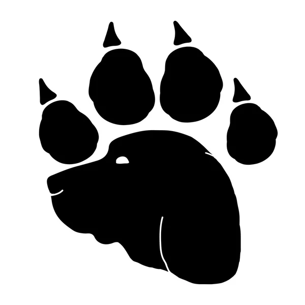 Vector image of paw. — Stock Vector