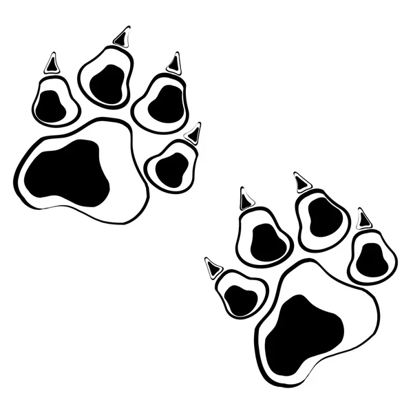 Image of paws. — Stock Vector