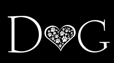 Köpek pençeleri ile metin.