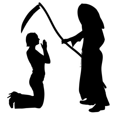 Grim Reaper kadınla.