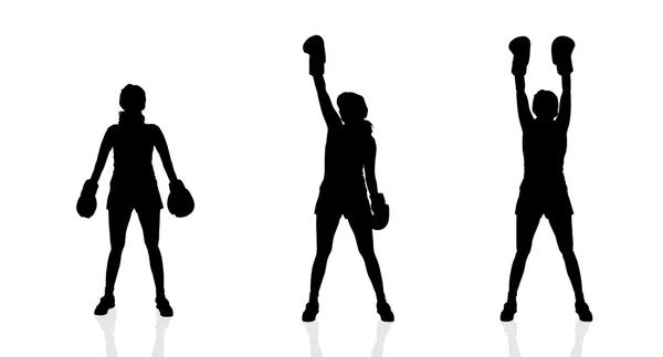 Femmes boxe — Image vectorielle