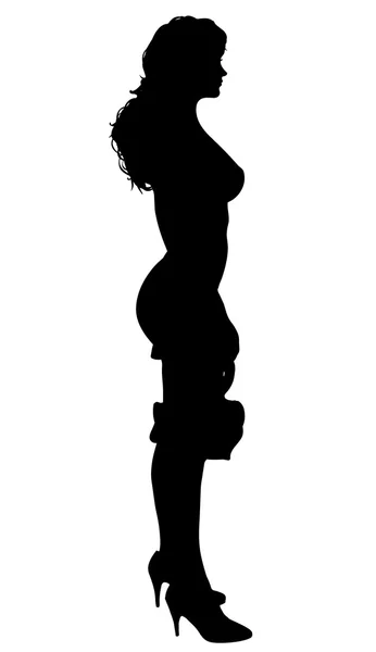 Silhouette d'une femme. — Image vectorielle