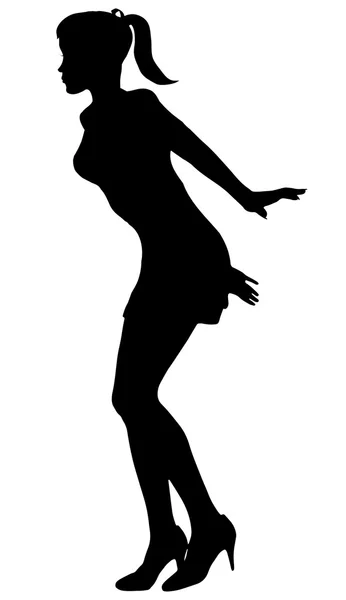 Silhouette of a woman. — Stock Vector