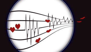 Hayat çizgi ile arka plan.