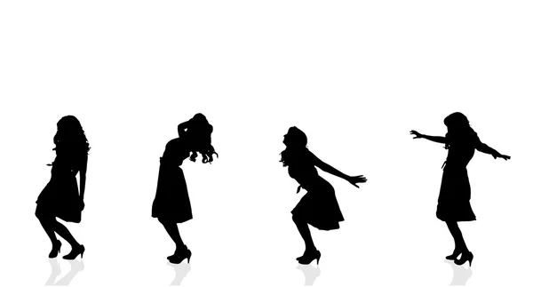 Mujeres que bailan — Vector de stock