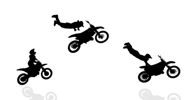 Bikers who jumps. — Stock Vector