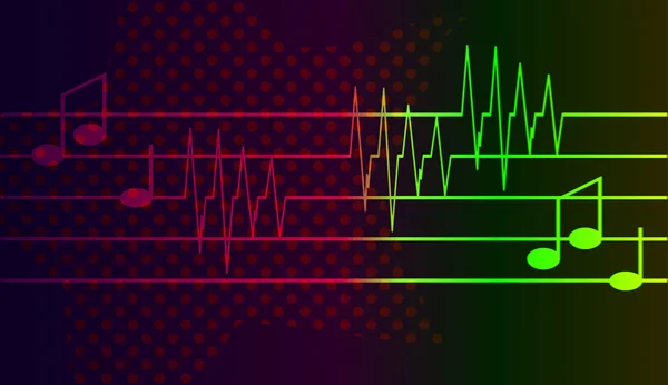 Achtergrond met een muzikaal thema. — Stockvector