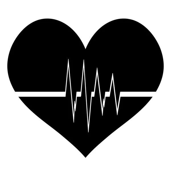 Herz mit Lebenslinie — Stockvektor