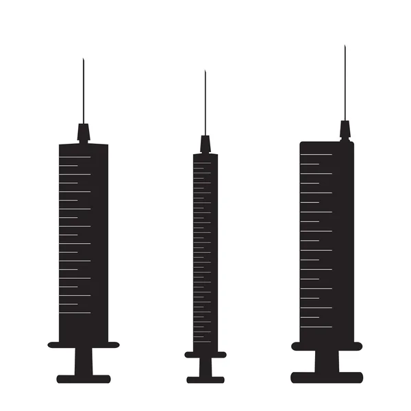 Hypodermic syringe. — Stock Vector