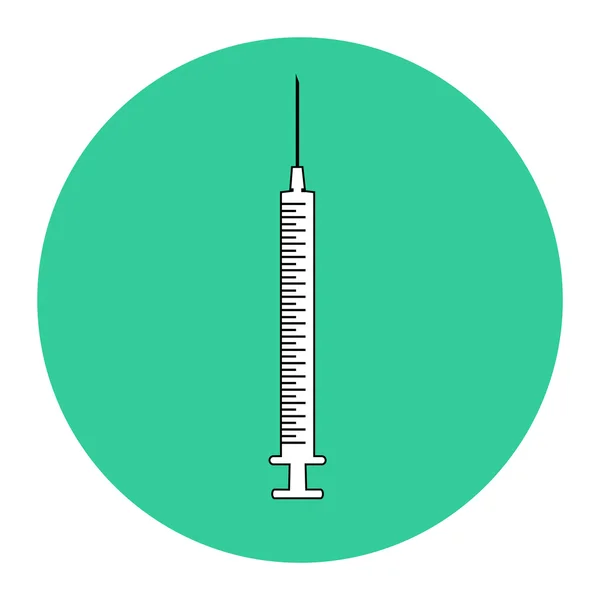 Icône de seringue hypodermique — Image vectorielle