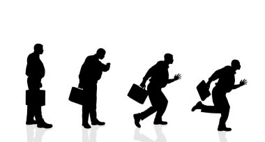 İşadamları silüeti.