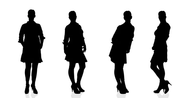 Silhouette von Frauen. — Stockvektor