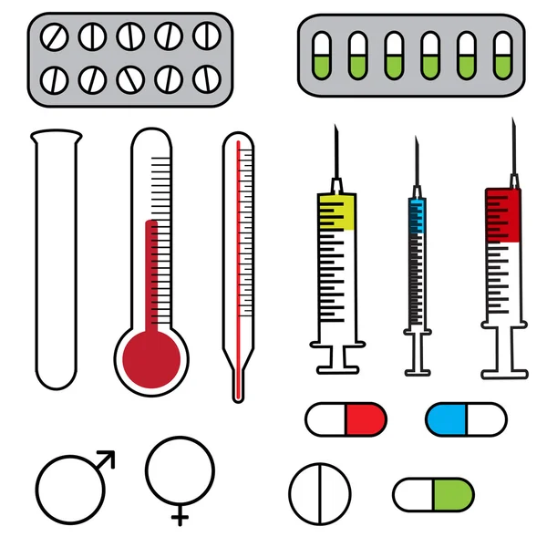 Hospital instruments — Stock Vector