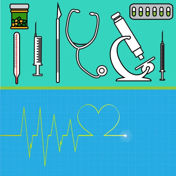 Instrumentos hospitalares —  Vetores de Stock