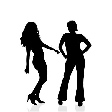 Bir kadın silüeti.