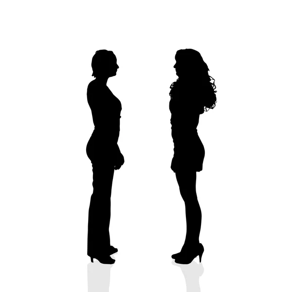 Silhouette of a women. — Stock Vector