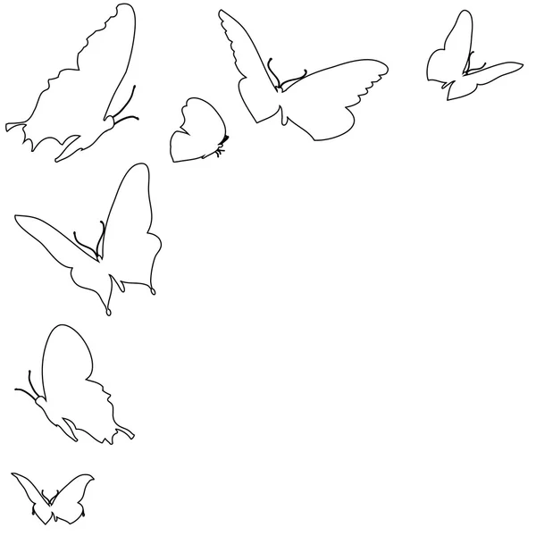 Illustration av fjärilar — Stock vektor