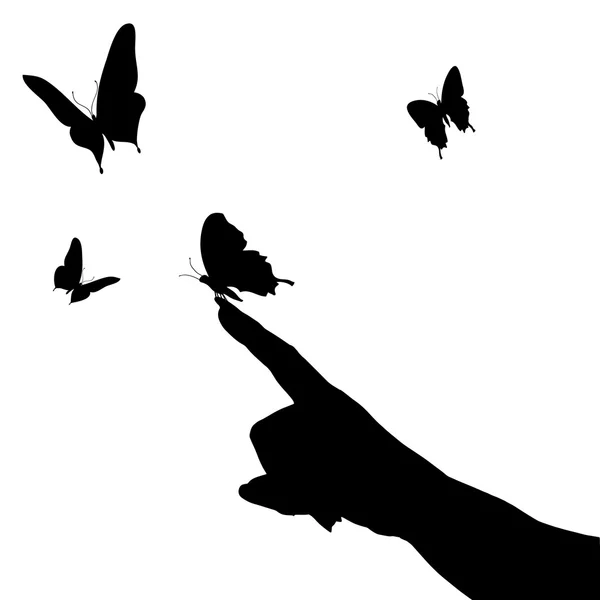 Illustration von Schmetterlingen — Stockvektor