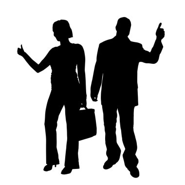 iş adamları silüeti.