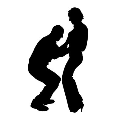 Çift siluet vektör.