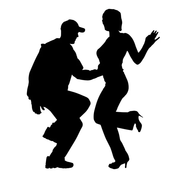 Pareja bailando — Vector de stock