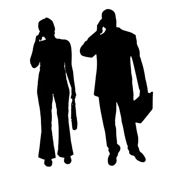 Silhouette d'hommes d'affaires . — Image vectorielle