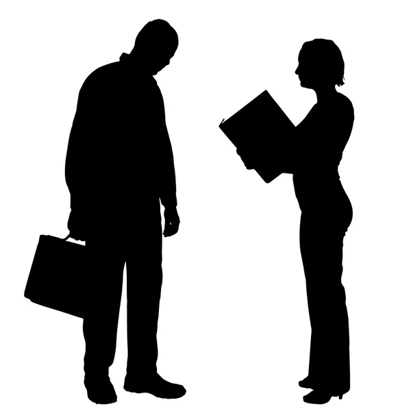 Silhouette of businesspeople. — Stock Vector
