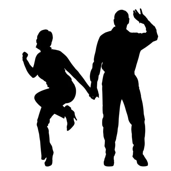 Pareja bailando — Vector de stock