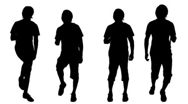 Bir adamın vektör silueti.