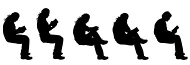 Oturan bir adam silüeti