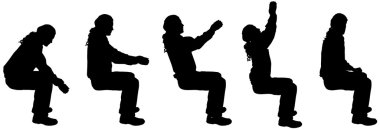 Oturan adam silüeti