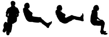 Oturan adam silüeti