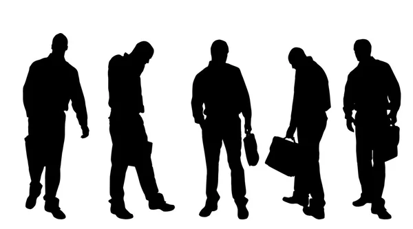 Hombres con una maleta — Archivo Imágenes Vectoriales