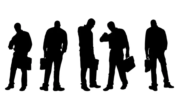 Hommes avec une valise — Image vectorielle