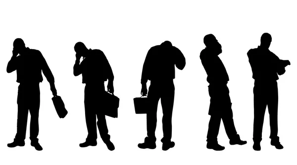 Мужчины с чемоданом — стоковый вектор
