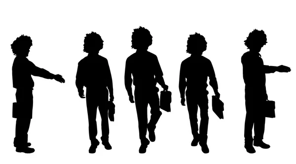 Hommes avec une valise — Image vectorielle