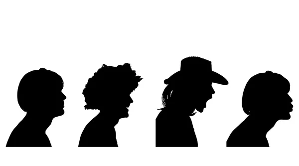 Hombres de perfil — Vector de stock