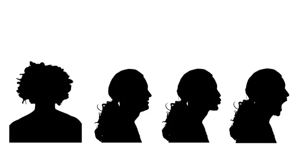 Hommes de profil — Image vectorielle