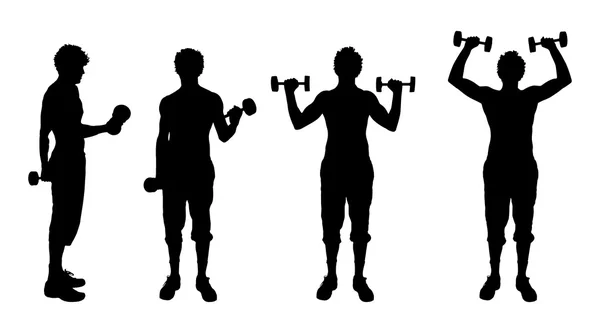 Män som tränar — Stock vektor