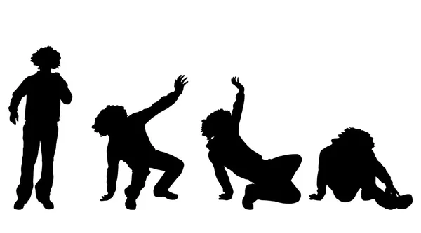 Männer, die tanzen — Stockvektor