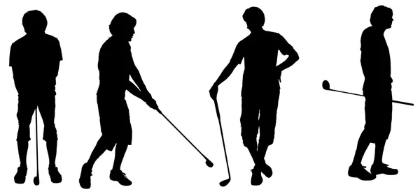 Hombres que juegan al golf . — Vector de stock