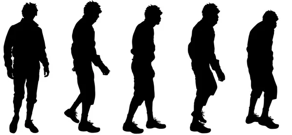 Des hommes qui marchent — Image vectorielle