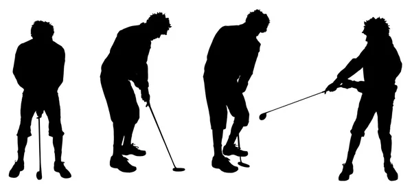 Männer, die Golf spielen. — Stockvektor