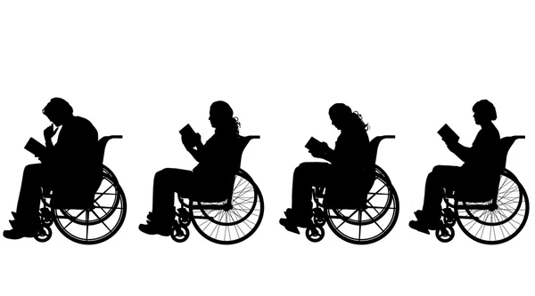 車椅子の男性. — ストックベクタ