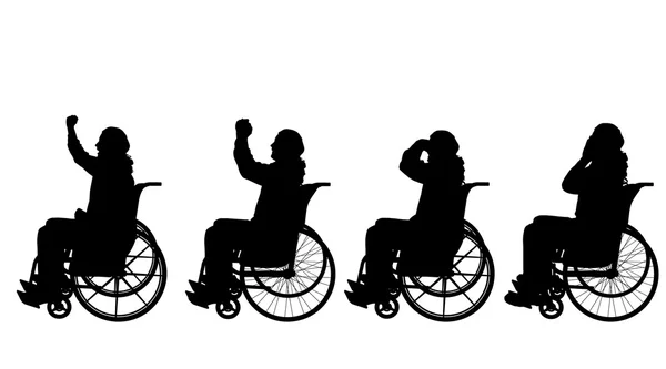 Men in  wheelchair. — Stock Vector