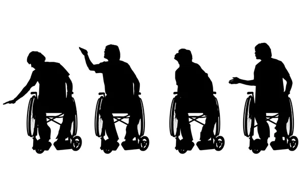 Men in  wheelchair. — Stock Vector