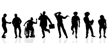 erkeklerin Silhouettes.