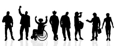 erkeklerin Silhouettes.