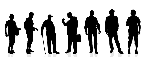 Silhouettes of men. — Stock Vector